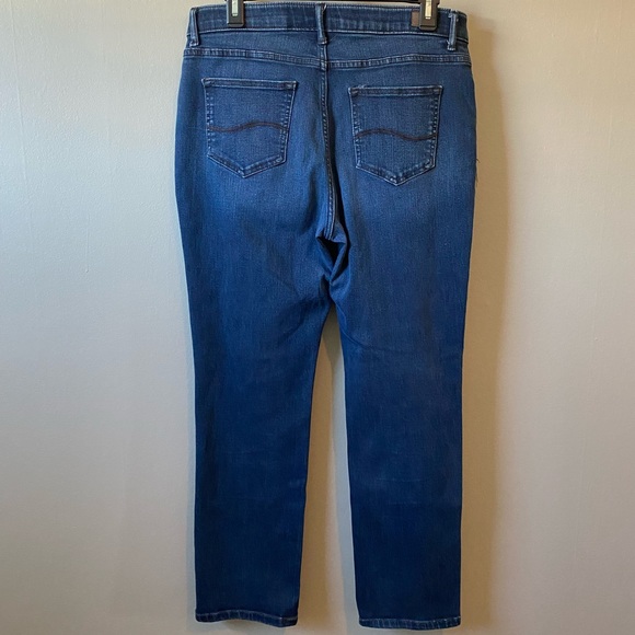Lee Flex Motion Mid Rise Straight Leg Regular Fit Sz 10 Petite - Picture 6 of 12